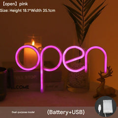 Detailed image of dynamic colour changing neon sign