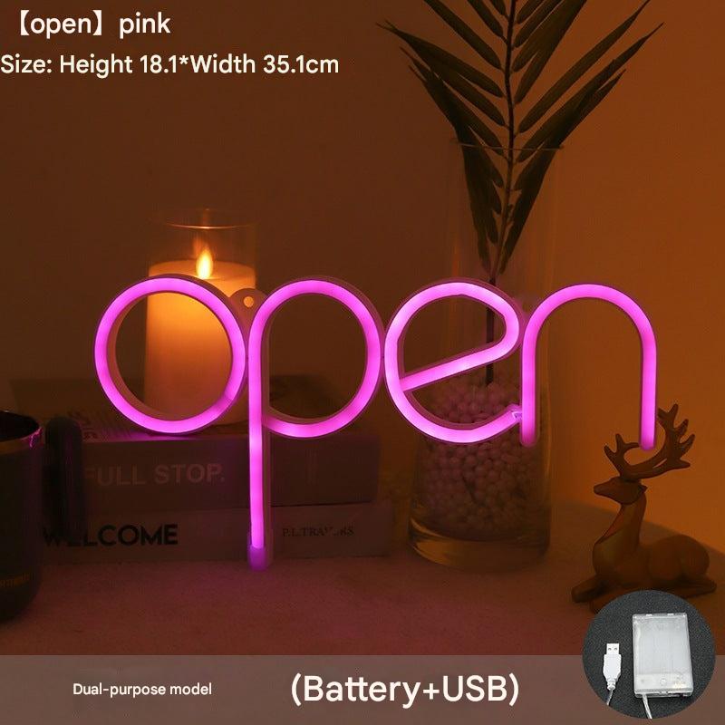 Detailed image of dynamic colour changing neon sign