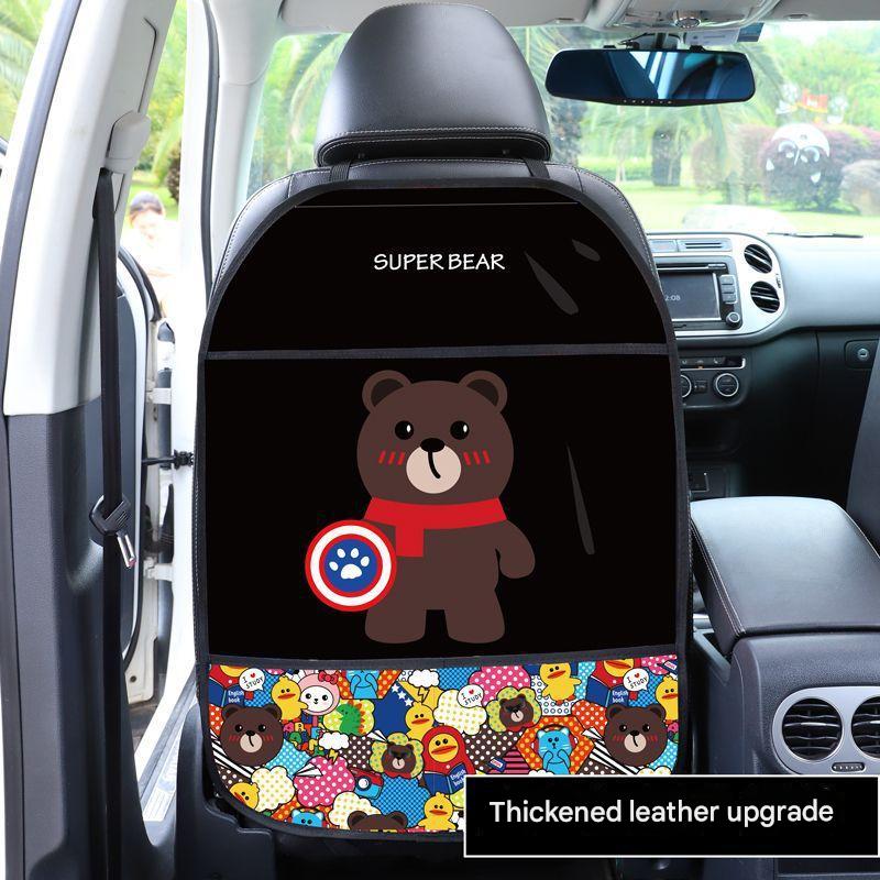 Cartoon character design of the car seat kick mats