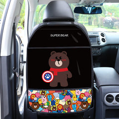 Colourful cartoon designs on car seat protector