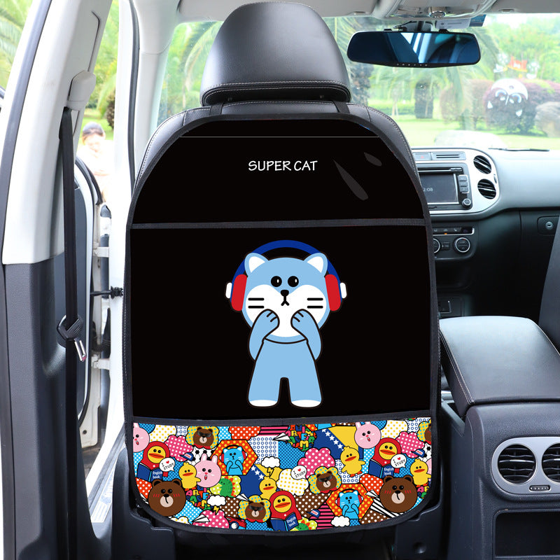 Child-friendly cartoon design car kick mat