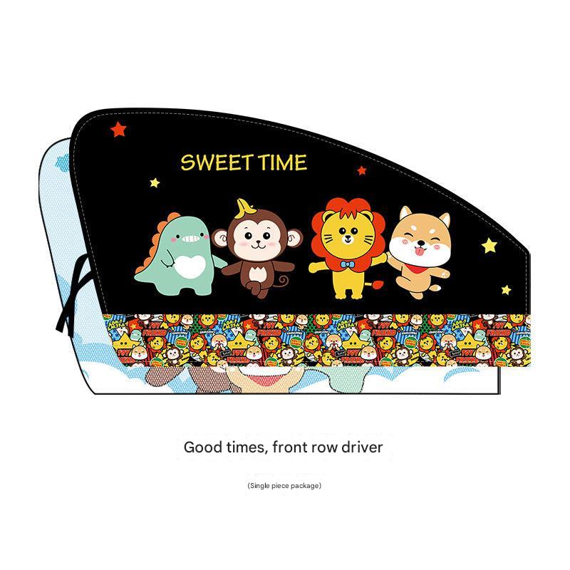 Cartoon giraffe themed car window sunshade