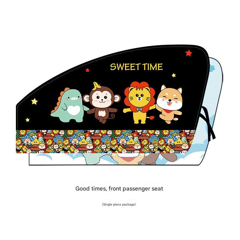 Magnetic attachment for children’s car sunshade