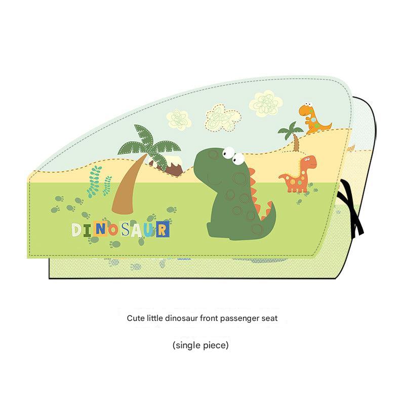 Magnetic car sunshade with space exploration theme