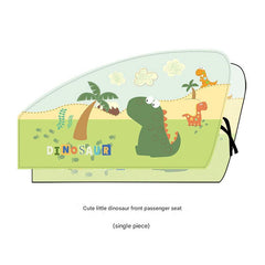 Magnetic car sunshade with space exploration theme