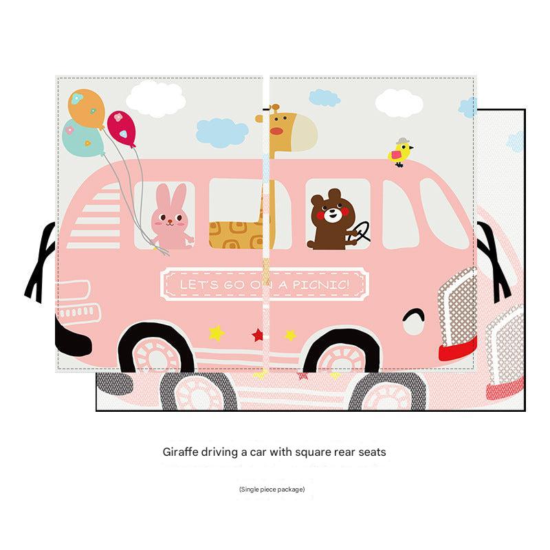 Bright and fun balloon design car window shade