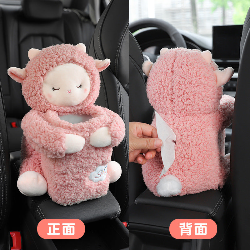 Plush car trash bin showing lightweight design image 7