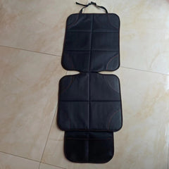 Child car seat protector with customizable logo