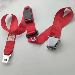 Maternity car safety belt installed in a vehicle
