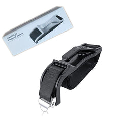 Close-up of maternity car safety belt buckle
