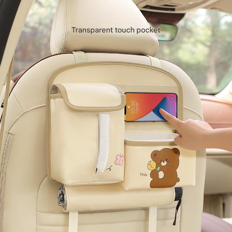 Waterproof Leather Car Organizer for Backseat Storage