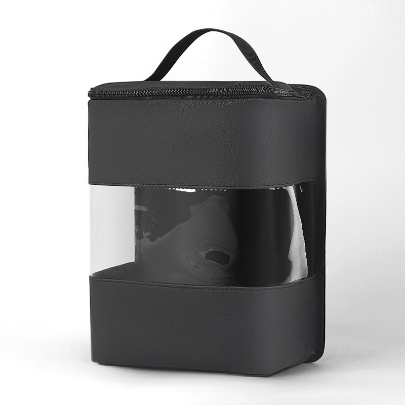 Portable trunk shoe storage box with handle