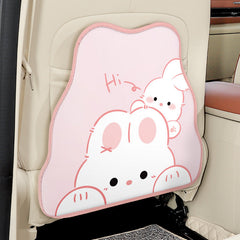 Panda car seat back protector with clean design