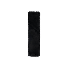 Plush car seat belt shoulder pad cover in white