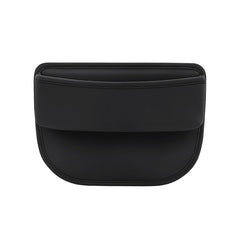 Image showing the black leather car seat storage box