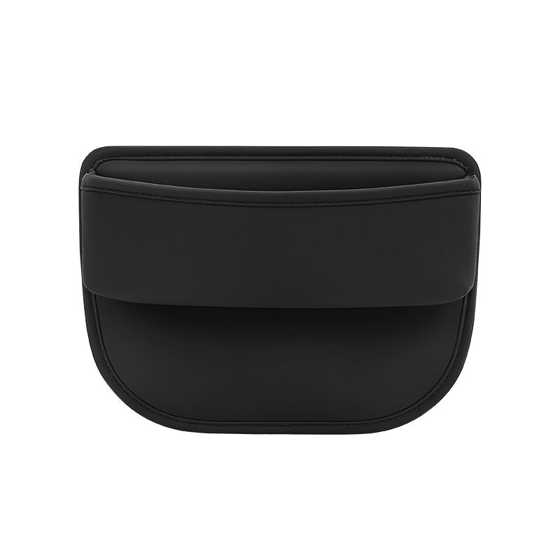 Image showing the black leather car seat storage box