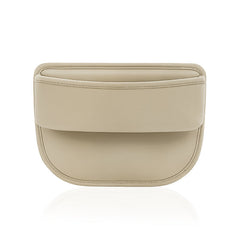 Image featuring beige leather car interior gap storage accessory