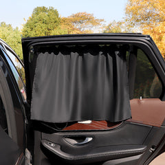 Universal Car Window Sunshade Curtain on vehicle window - Image 2