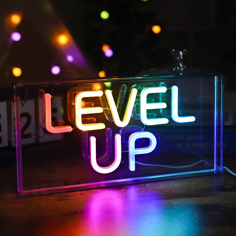 Bright LED sign in the shape of an ice cream for events
