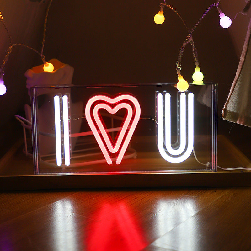 LED light shaped as a peace sign for decoration