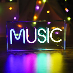Bright LED sign in the shape of an ice cream for events