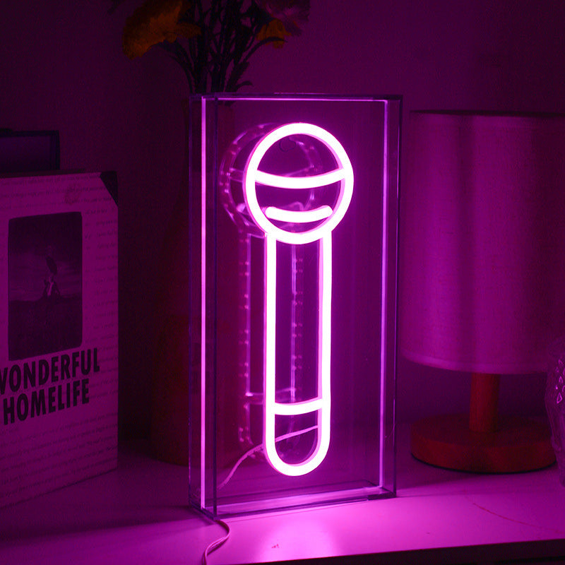 LED light shaped as a peace sign for decoration