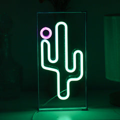 Unique neon light shaped like a shark fin