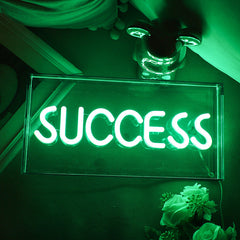 Bright LED sign in the shape of an ice cream for events