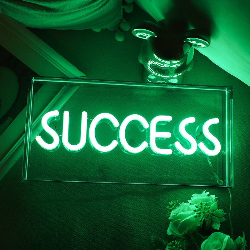 Bright LED sign in the shape of an ice cream for events