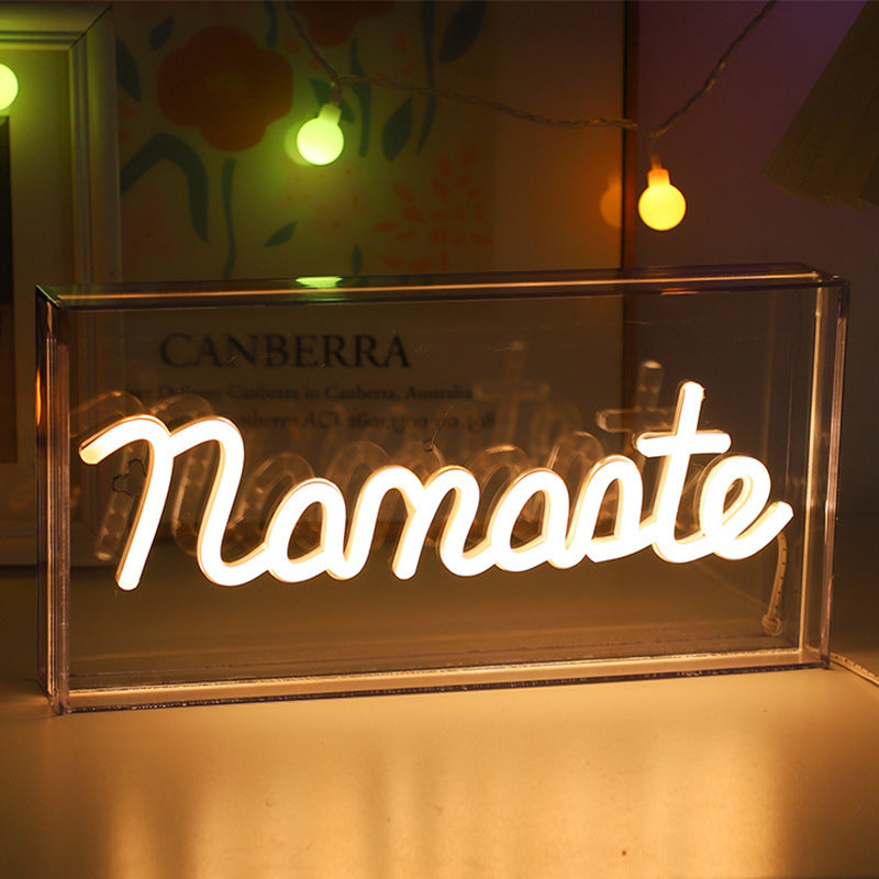 Bright neon light in colourful shapes for bar settings