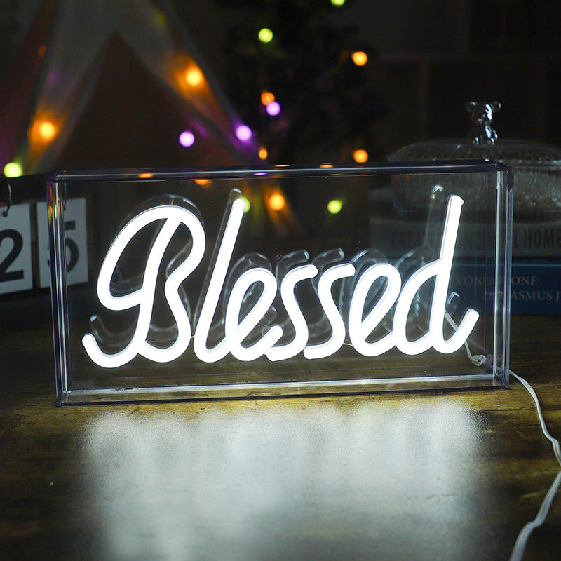 Stylish neon light in the shape of a flamingo