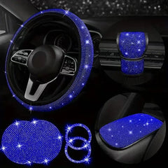 Complete 7-piece car steering wheel cover set image 4