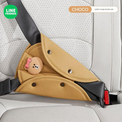 Adjustable seat belt cushion for children in car