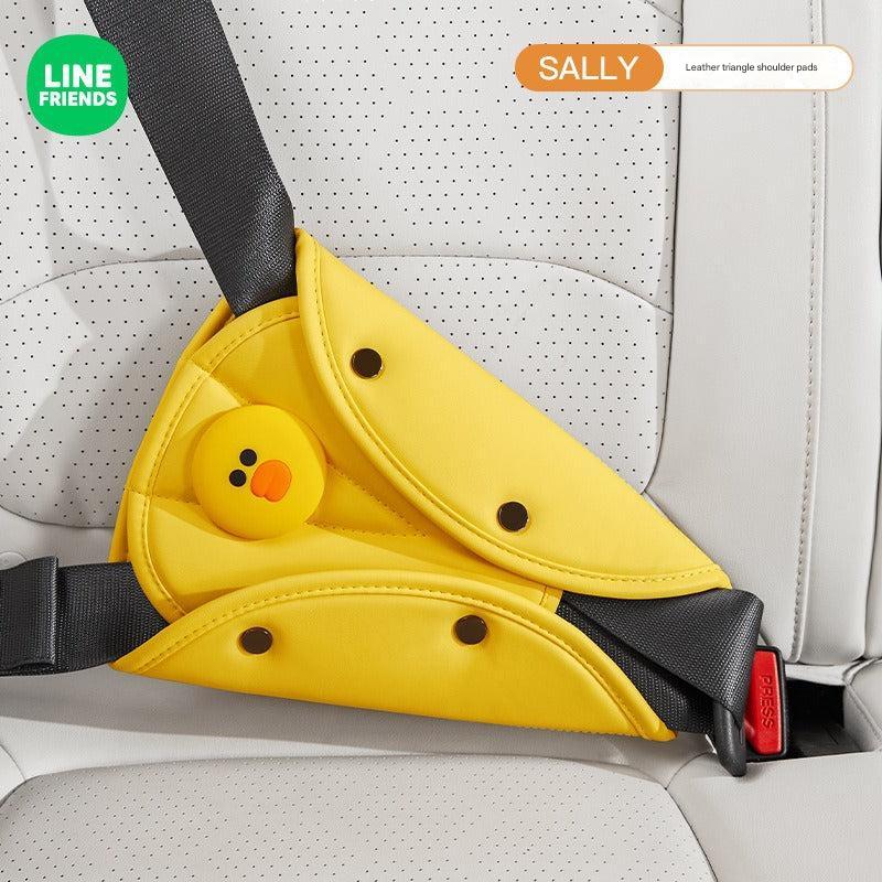 Kids car seat belt cushion in protective padding