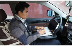 Front view of multi-functional steering wheel desk