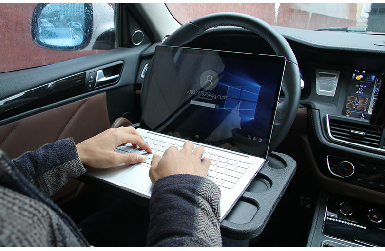 Installation process of the steering wheel desk