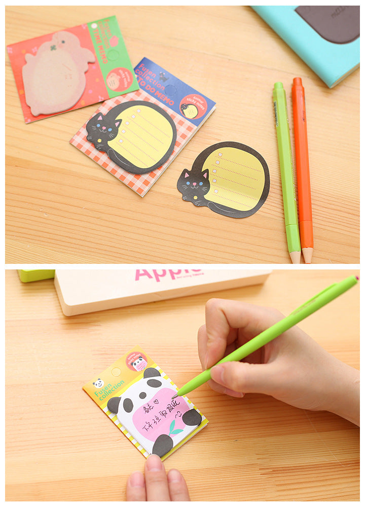 Various animal designs sticky note set