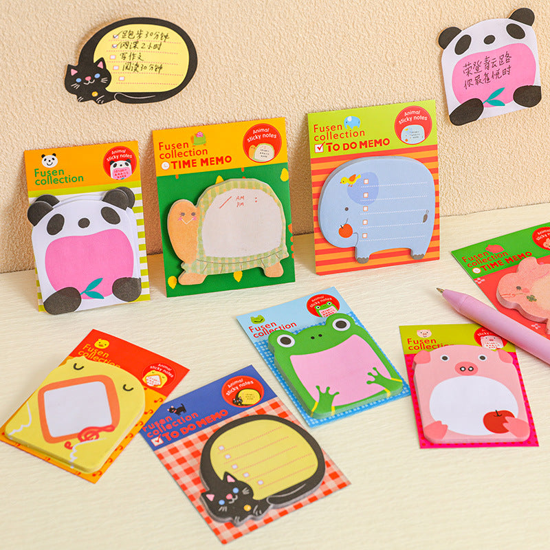 Playful pig cartoon sticky note