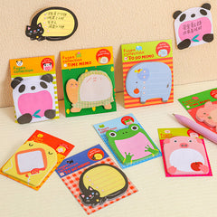 Playful pig cartoon sticky note