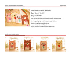Cute bear notepad in a classroom setting