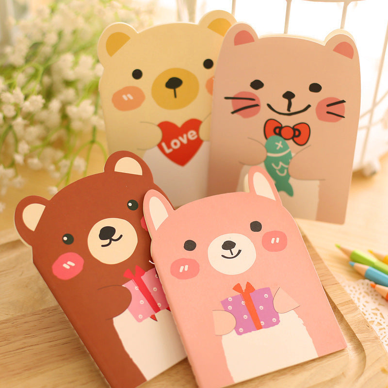 Detailed view of the bear design on notebook