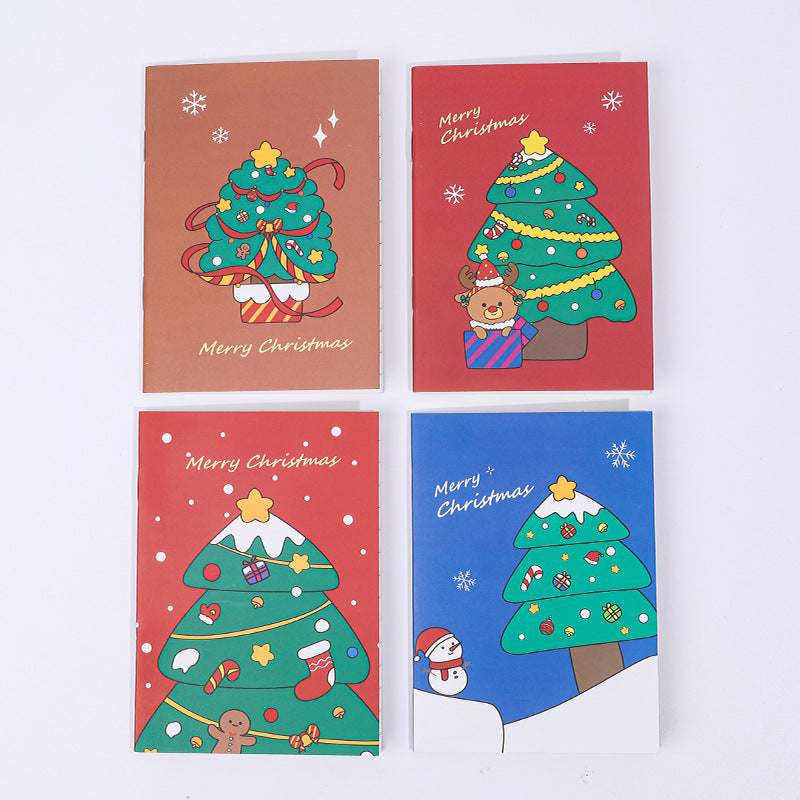 Cute Christmas-themed pocket notebook featuring Santa Claus