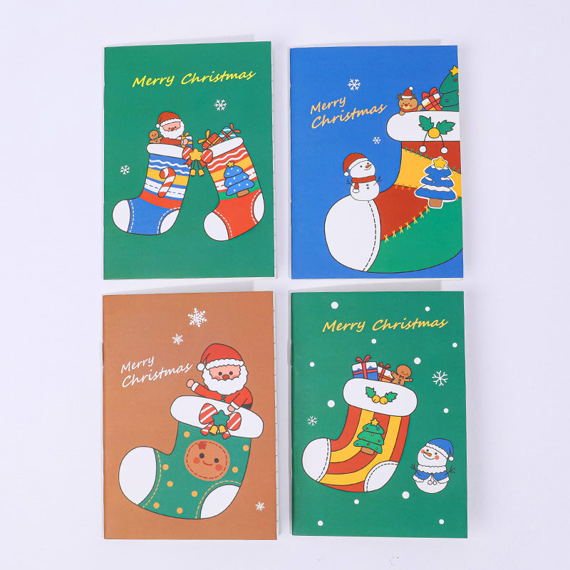 Cartoon snowman illustrated mini notebook