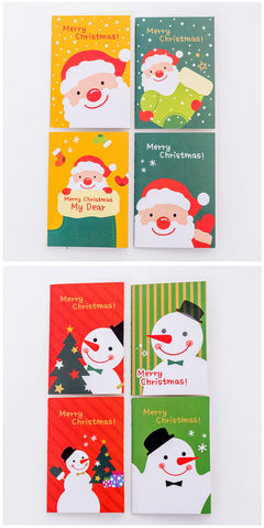 Cartoon snowman illustrated mini notebook