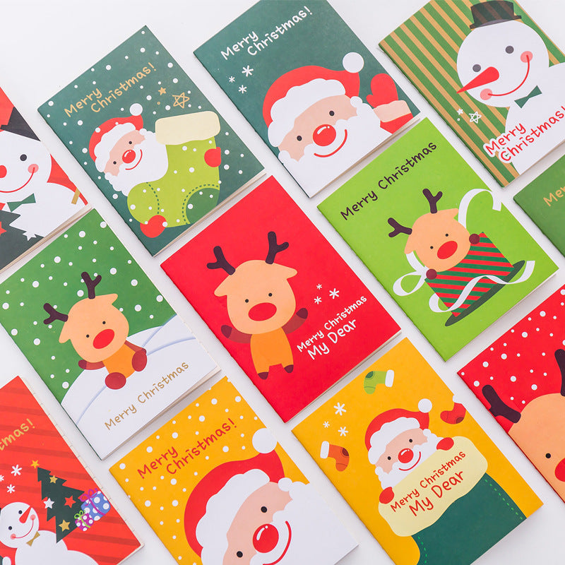 Cartoon snowman illustrated mini notebook
