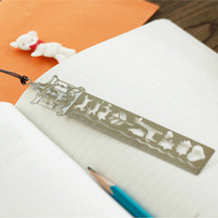 Elegant metal bookmark design 2 with colourful art
