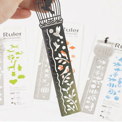 Elegant metal bookmark design 4 showcasing ruler features