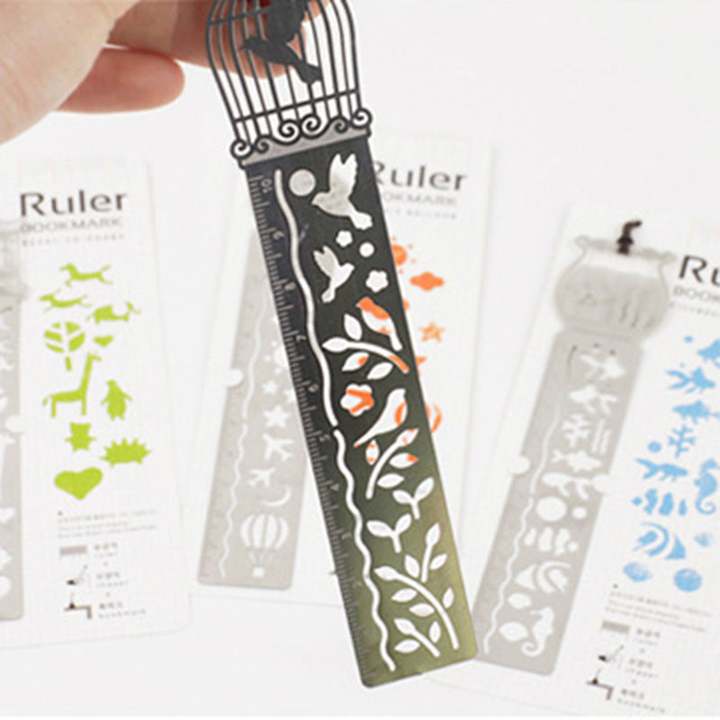 Elegant metal bookmark design 4 showcasing ruler features