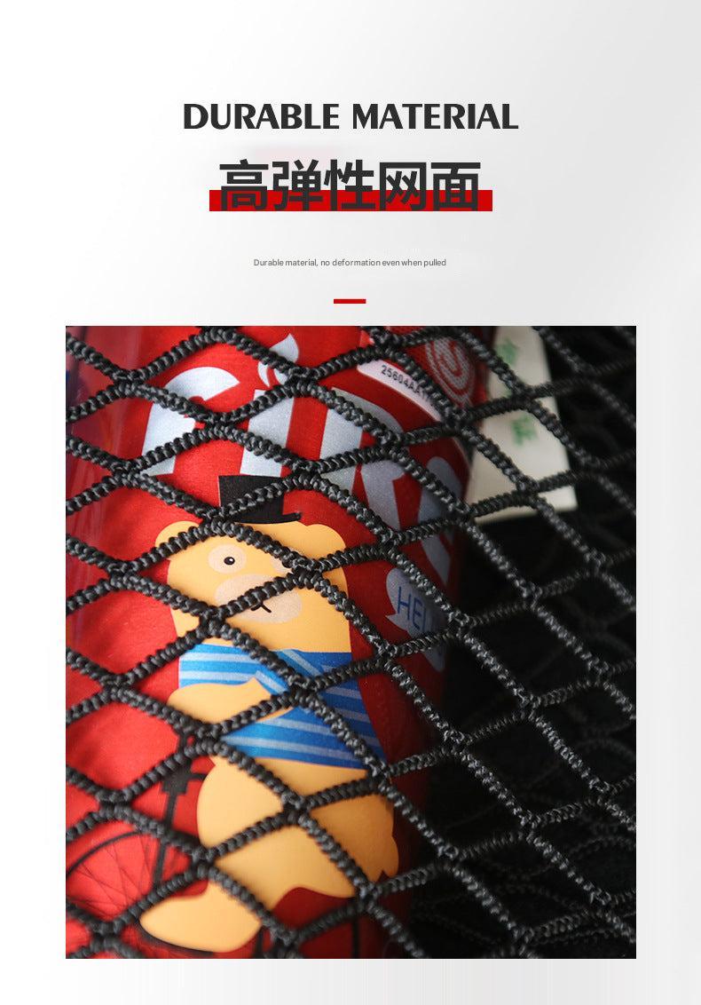 Adjustable storage net for car trunk