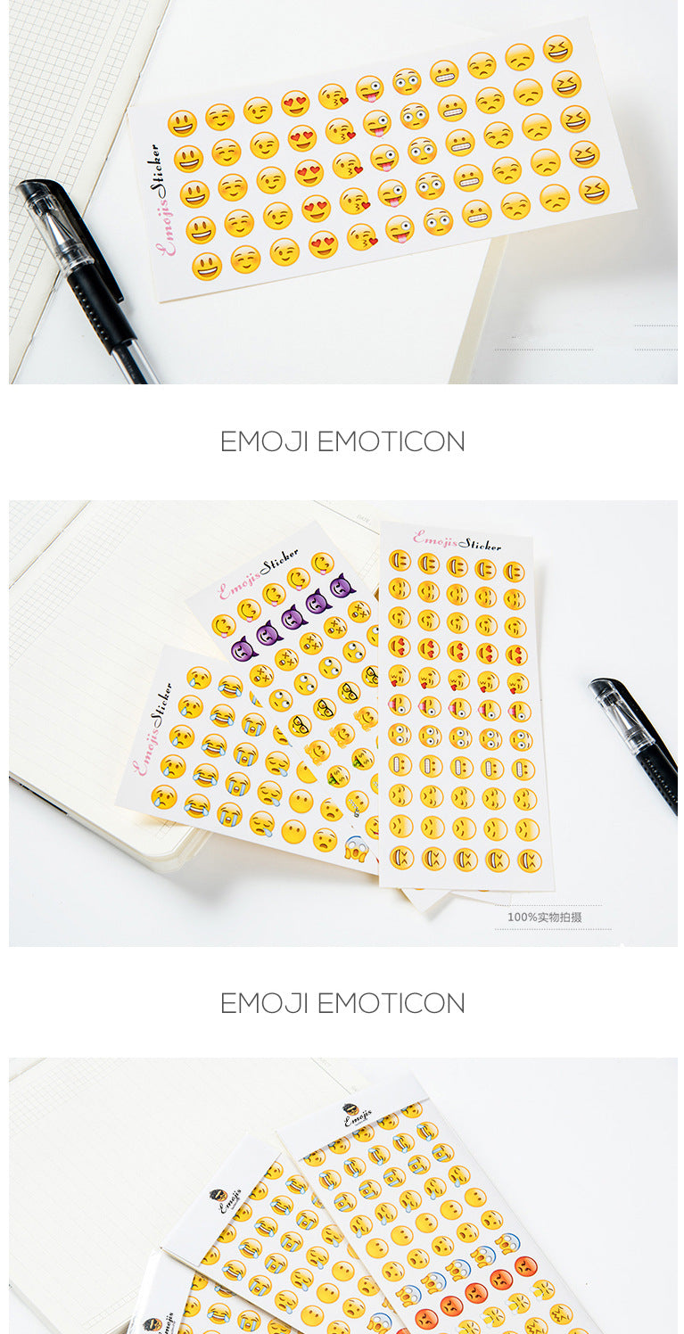 Bright assortment of emoji stickers for crafting projects